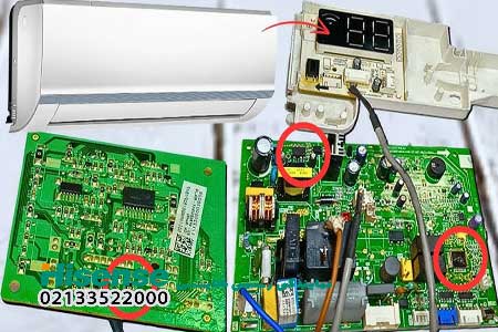 نقص در برد الکترونیکی کولر گازی