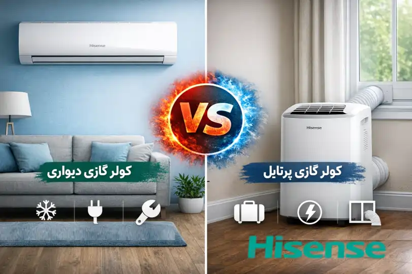 کولر گازی دیواری هایسنس بهتر است یا کولر گازی پرتابل هایسنس؟